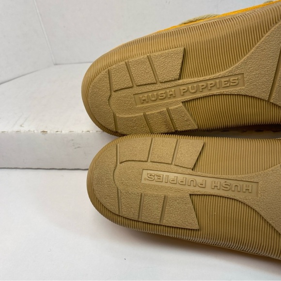 Hush Puppies Orange Suede Moccasins Fur Lined Loafer Slippers Women's Size 9 - Picture 15 of 15